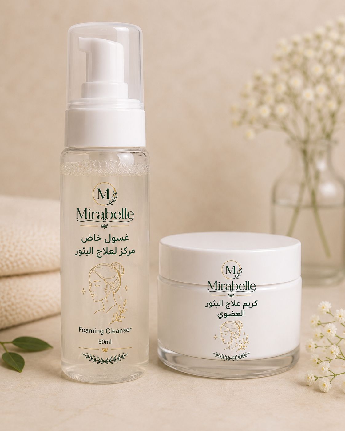 كريم وغسول علاج البثور المركز / Intensive Acne Treatment Cream & Cleanser